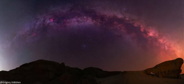 Milky Way- Saudi Desert The Gap Rock Panorama